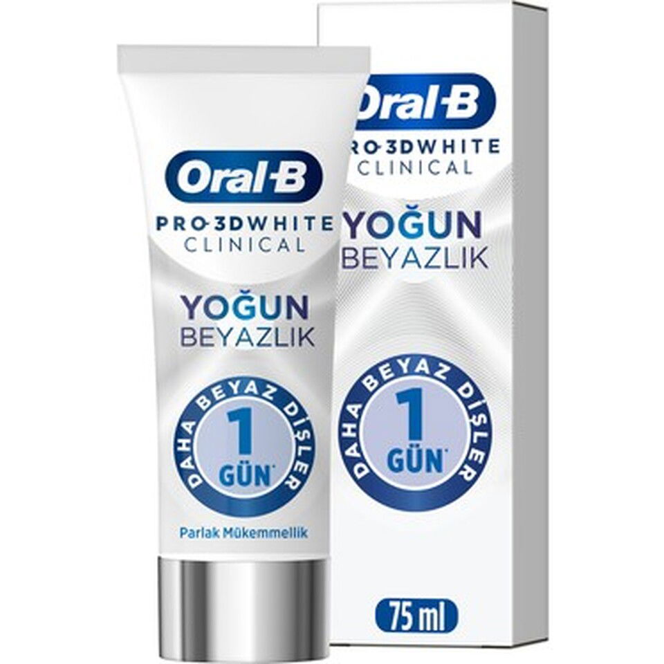 ORAL-B DİŞ MACUNU PRO 75 ML-3DW CLİNİCAL MÜK BEYAZ